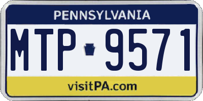 PA license plate MTP9571
