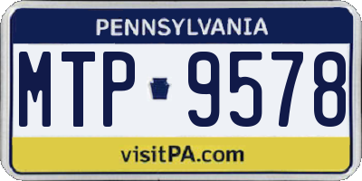 PA license plate MTP9578