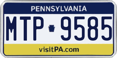 PA license plate MTP9585