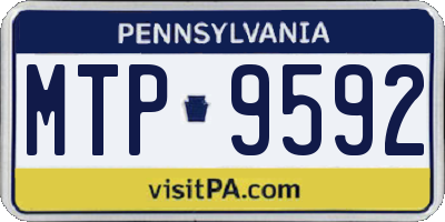 PA license plate MTP9592