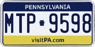 PA license plate MTP9598