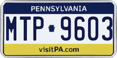PA license plate MTP9603