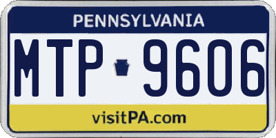 PA license plate MTP9606