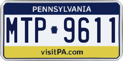 PA license plate MTP9611