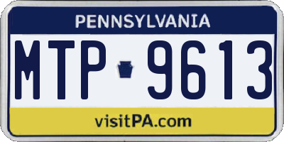 PA license plate MTP9613