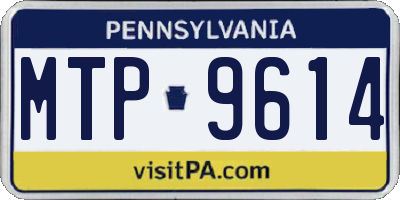 PA license plate MTP9614