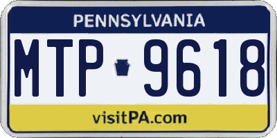 PA license plate MTP9618