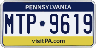 PA license plate MTP9619