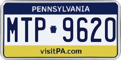 PA license plate MTP9620