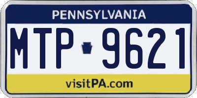 PA license plate MTP9621
