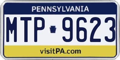 PA license plate MTP9623