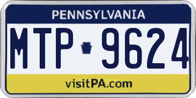 PA license plate MTP9624