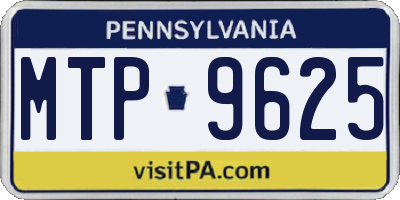 PA license plate MTP9625