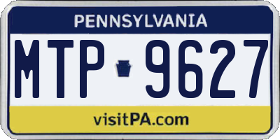 PA license plate MTP9627