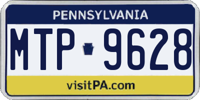 PA license plate MTP9628
