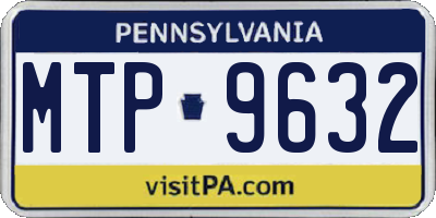 PA license plate MTP9632