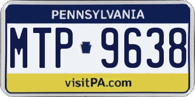 PA license plate MTP9638