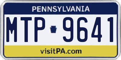 PA license plate MTP9641