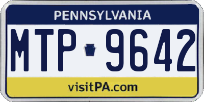 PA license plate MTP9642