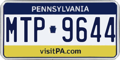 PA license plate MTP9644