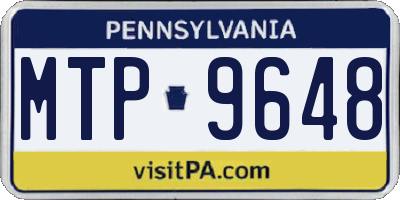 PA license plate MTP9648