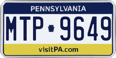 PA license plate MTP9649