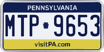PA license plate MTP9653