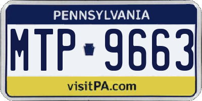 PA license plate MTP9663