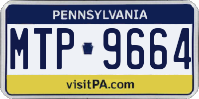 PA license plate MTP9664