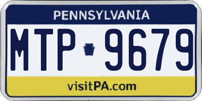 PA license plate MTP9679