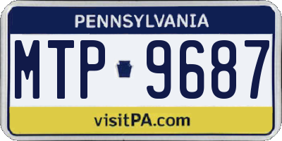 PA license plate MTP9687