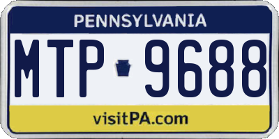 PA license plate MTP9688
