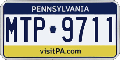 PA license plate MTP9711