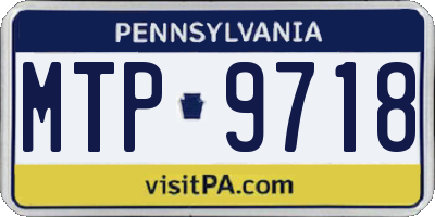 PA license plate MTP9718