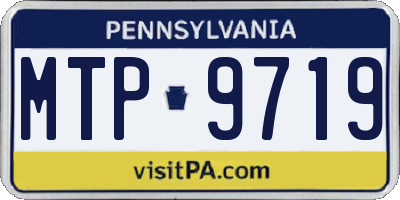 PA license plate MTP9719