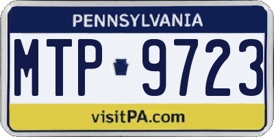 PA license plate MTP9723