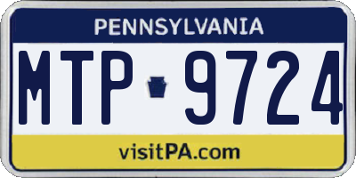 PA license plate MTP9724