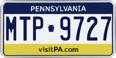 PA license plate MTP9727