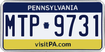 PA license plate MTP9731