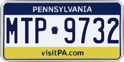 PA license plate MTP9732