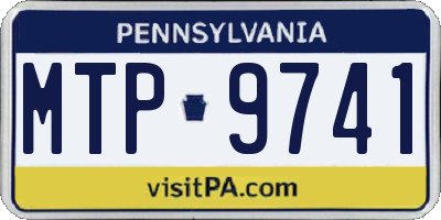 PA license plate MTP9741