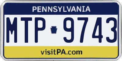 PA license plate MTP9743
