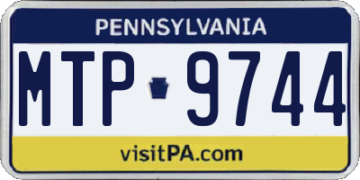 PA license plate MTP9744