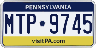 PA license plate MTP9745