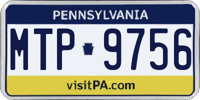 PA license plate MTP9756