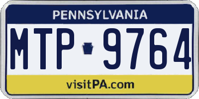 PA license plate MTP9764