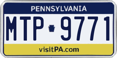 PA license plate MTP9771