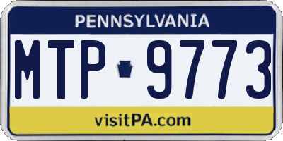 PA license plate MTP9773