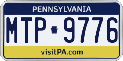 PA license plate MTP9776