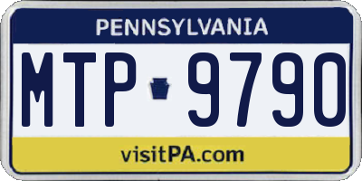 PA license plate MTP9790